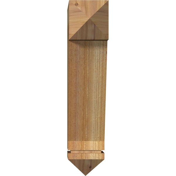 Traditional Arts & Crafts Rough Sawn Bracket, Western Red Cedar, 6W X 20D X 28H